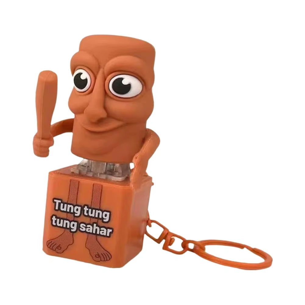 2025 New Tung Tung Tung Sahur Stickman Desktop Ornament Model Creative Quirky Press and Light up Stress Relieving Toys Ornaments