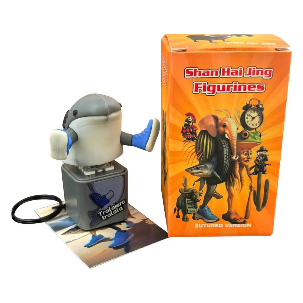 2025 New Tung Tung Tung Sahur Stickman Desktop Ornament Model Creative Quirky Press and Light up Stress Relieving Toys Ornaments