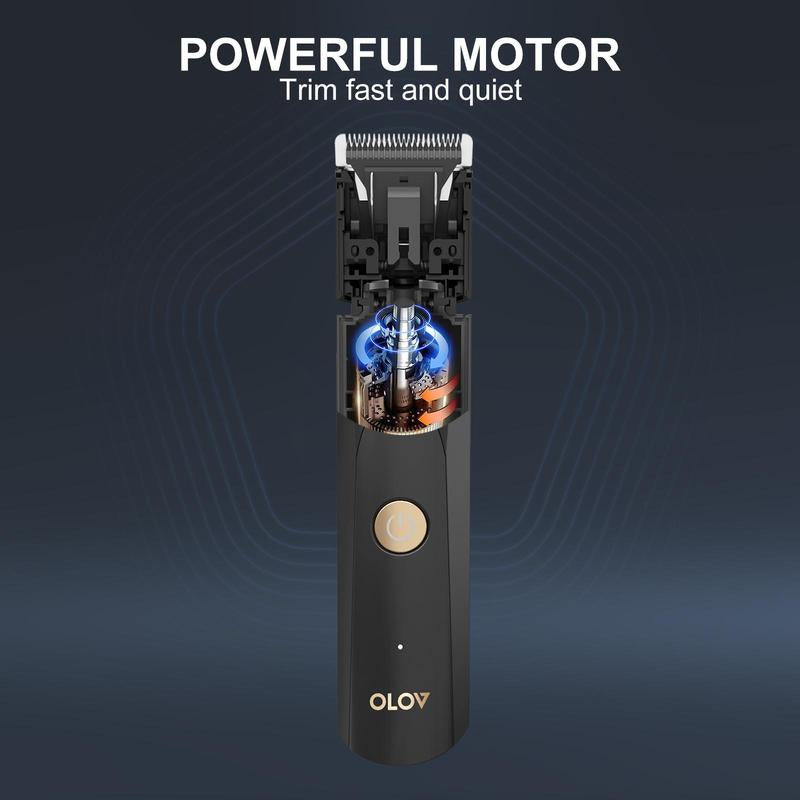 OLOV Electric Body Hair Shaver-Groin Hair Trimmer, Balltrimmer for Men -Replaceable Ceramic Blade Heads,Usbrecharge,Waterproof Male Hygiene Razor Safe Quick Giftscordless Gentle Trimming Fast Trimming