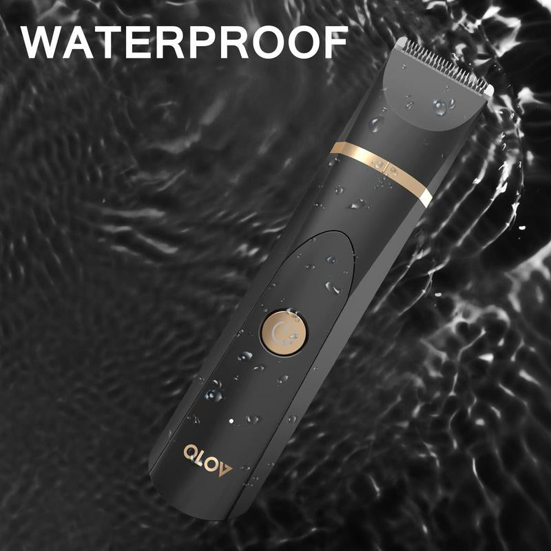 OLOV Electric Body Hair Shaver-Groin Hair Trimmer, Balltrimmer for Men -Replaceable Ceramic Blade Heads,Usbrecharge,Waterproof Male Hygiene Razor Safe Quick Giftscordless Gentle Trimming Fast Trimming